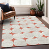 Piper Looms Chantille Circles ACN870 Salmon Machine Washable Area Rug Lifestyle Image Feature