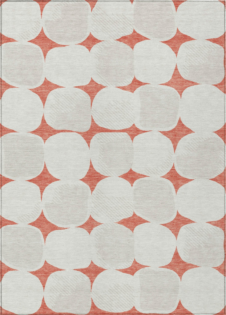 Piper Looms Chantille Circles ACN870 Salmon Machine Washable Area Rug main image