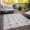 Piper Looms Chantille Circles ACN870 Salmon Machine Washable Area Rug Outdoor Lifestyle Image Feature