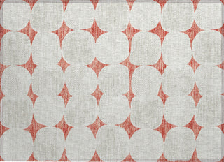 Piper Looms Chantille Circles ACN870 Salmon Machine Washable Area Rug Scatter Main Image