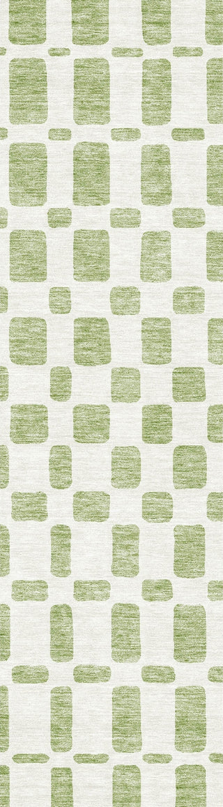 Piper Looms Chantille Squares ACN871 Aloe Machine Washable Area Rug Runner Main Image