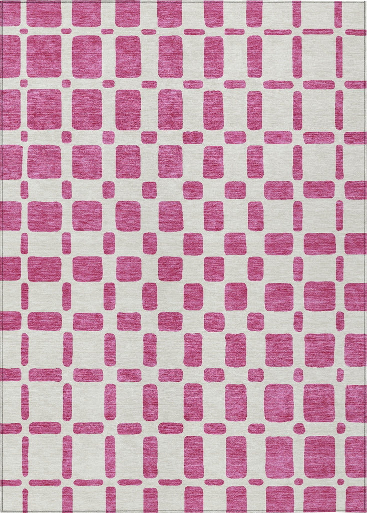 Piper Looms Chantille Squares ACN871 Blush Machine Washable Area Rug main image