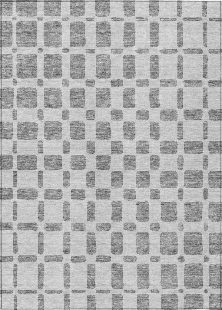 Piper Looms Chantille Squares ACN871 Gray Machine Washable Area Rug main image