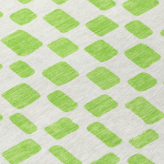 Piper Looms Chantille Squares ACN871 Lime Machine Washable Area Rug Swatch Image