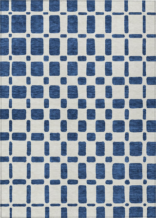 Piper Looms Chantille Squares ACN871 Navy Machine Washable Area Rug main image