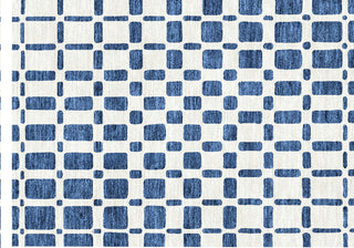 Piper Looms Chantille Squares ACN871 Navy Machine Washable Area Rug Scatter Main Image