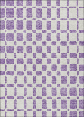 Piper Looms Chantille Squares ACN871 Purple Machine Washable Area Rug main image