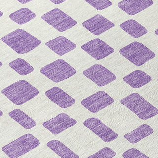 Piper Looms Chantille Squares ACN871 Purple Machine Washable Area Rug Swatch Image