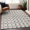 Piper Looms Chantille Squares ACN871 Taupe Machine Washable Area Rug Lifestyle Image Feature