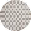 Piper Looms Chantille Squares ACN871 Taupe Machine Washable Area Rug Round Main Image
