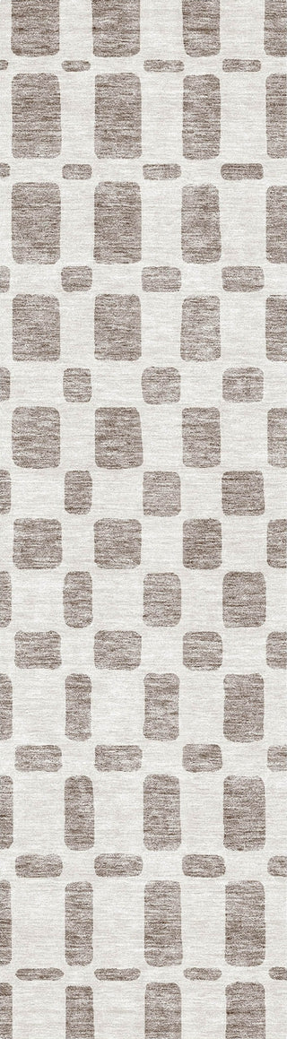 Piper Looms Chantille Squares ACN871 Taupe Machine Washable Area Rug Runner Main Image