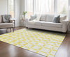 Piper Looms Chantille Squares ACN871 Yellow Machine Washable Area Rug Lifestyle Image Feature