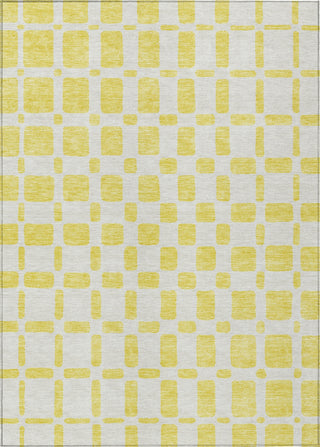 Piper Looms Chantille Squares ACN871 Yellow Machine Washable Area Rug main image