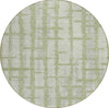Piper Looms Chantille Stripes ACN872 Aloe Machine Washable Area Rug Round Main Image