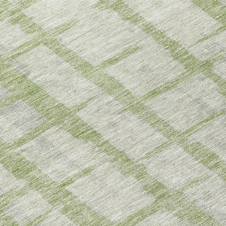 Piper Looms Chantille Stripes ACN872 Aloe Machine Washable Area Rug Swatch Image