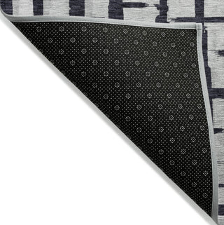 Piper Looms Chantille Stripes ACN872 Black Machine Washable Area Rug Backing Image