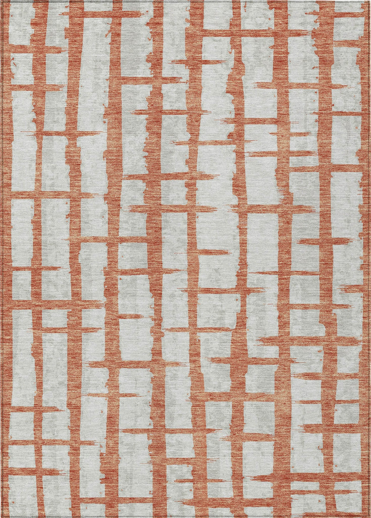 Piper Looms Chantille Stripes ACN872 Coral Machine Washable Area Rug main image