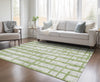 Piper Looms Chantille Stripes ACN872 Green Machine Washable Area Rug Lifestyle Image Feature