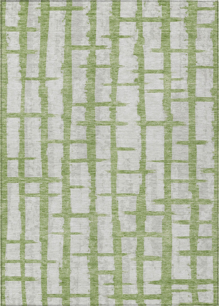 Piper Looms Chantille Stripes ACN872 Green Machine Washable Area Rug main image
