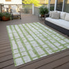 Piper Looms Chantille Stripes ACN872 Green Machine Washable Area Rug Outdoor Lifestyle Image Feature