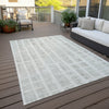 Piper Looms Chantille Stripes ACN872 Ivory Machine Washable Area Rug Outdoor Lifestyle Image Feature