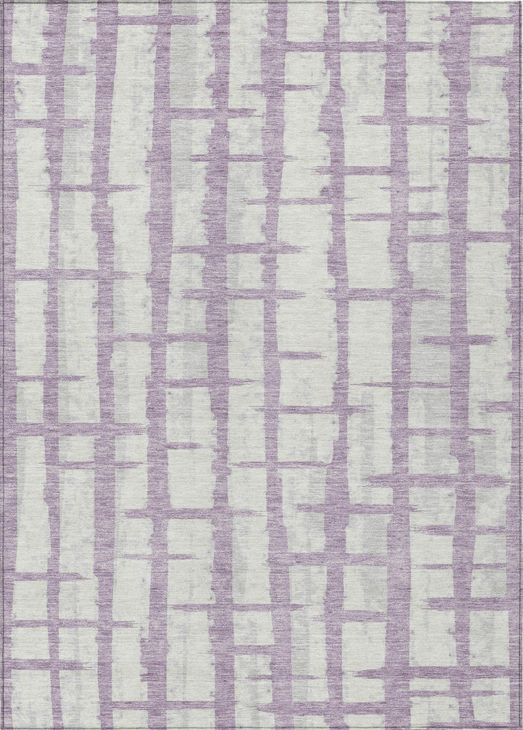Piper Looms Chantille Stripes ACN872 Lavender Machine Washable Area Rug main image