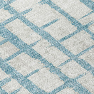 Piper Looms Chantille Stripes ACN872 Sky Machine Washable Area Rug Swatch Image