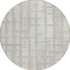 Piper Looms Chantille Stripes ACN872 Taupe Machine Washable Area Rug Round Main Image