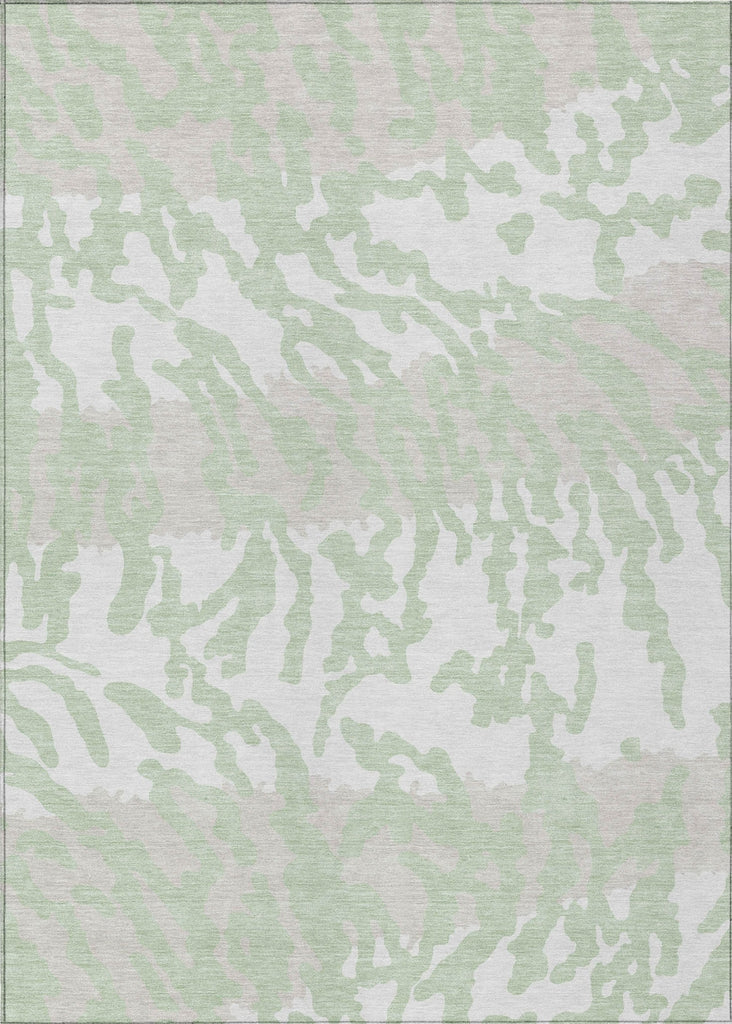 Piper Looms Chantille Animal Print ACN873 Aloe Machine Washable Area Rug main image