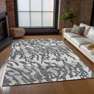 Piper Looms Chantille Animal Print ACN873 Gray Machine Washable Area Rug Lifestyle Image Feature