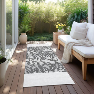 Piper Looms Chantille Animal Print ACN873 Gray Machine Washable Area Rug Runner Outdoor Lifestyle Image Feature