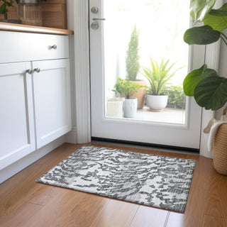 Piper Looms Chantille Animal Print ACN873 Gray Machine Washable Area Rug Scatter Lifestyle Image Feature