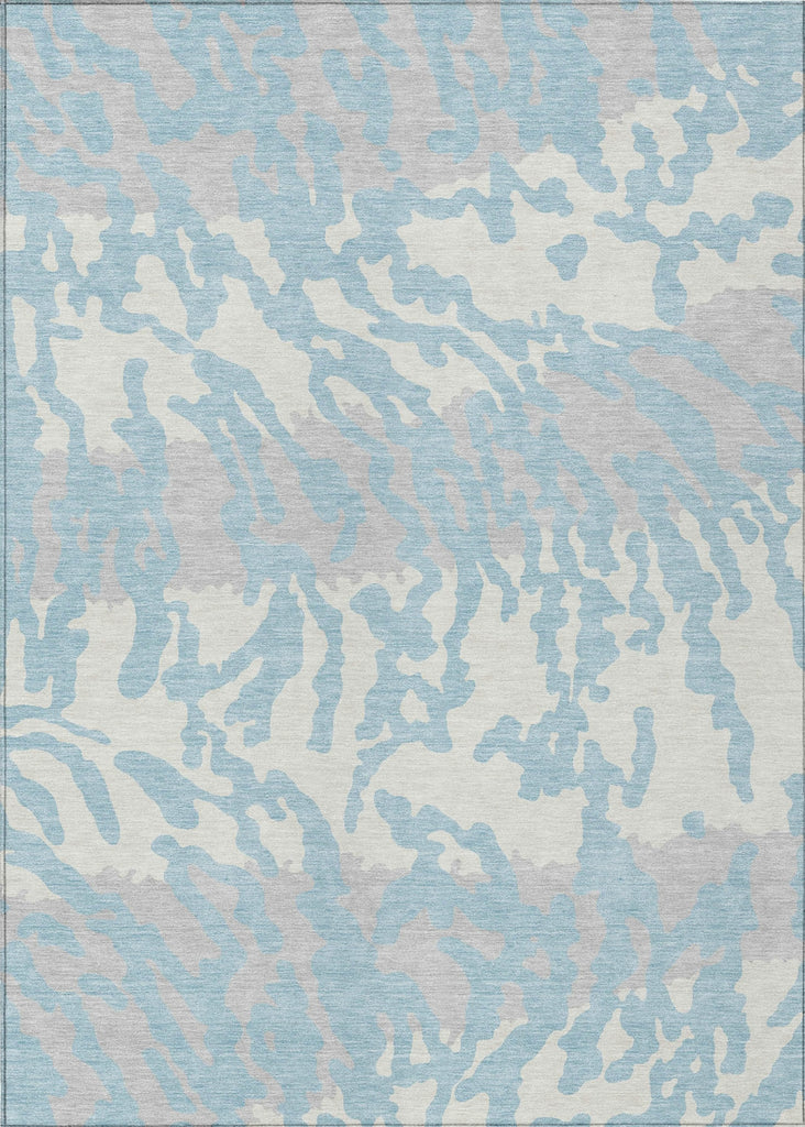 Piper Looms Chantille Animal Print ACN873 Sky Machine Washable Area Rug main image