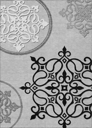 Piper Looms Chantille Scrolls ACN874 Gray Machine Washable Area Rug main image