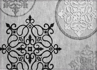 Piper Looms Chantille Scrolls ACN874 Gray Machine Washable Area Rug Scatter Main Image