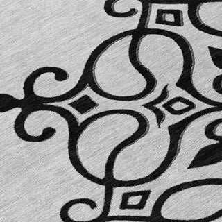 Piper Looms Chantille Scrolls ACN874 Gray Machine Washable Area Rug Swatch Image