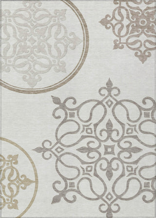 Piper Looms Chantille Scrolls ACN874 Ivory Machine Washable Area Rug main image