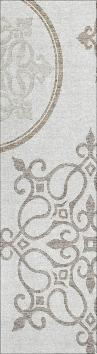 Piper Looms Chantille Scrolls ACN874 Ivory Machine Washable Area Rug Runner Main Image