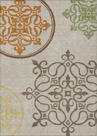 Piper Looms Chantille Scrolls ACN874 Taupe Machine Washable Area Rug main image