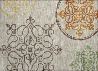 Piper Looms Chantille Scrolls ACN874 Taupe Machine Washable Area Rug Scatter Main Image
