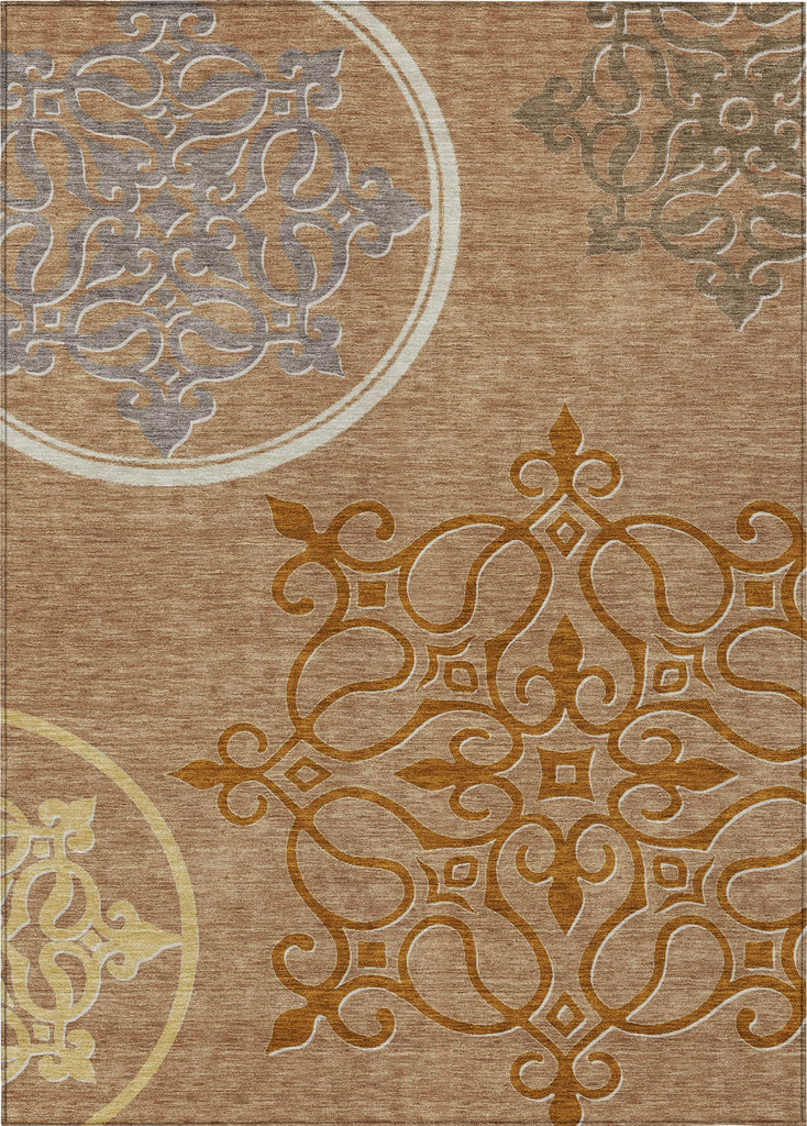 Piper Looms Chantille Scrolls ACN874 Terracotta Machine Washable Area Rug main image