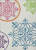 Piper Looms Chantille Scrolls ACN874 White Machine Washable Area Rug main image