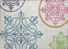Piper Looms Chantille Scrolls ACN874 White Machine Washable Area Rug Scatter Main Image