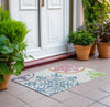Piper Looms Chantille Scrolls ACN874 White Machine Washable Area Rug Scatter Outdoor Lifestyle Image Feature
