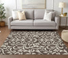 Piper Looms Chantille Floral ACN875 Chocolate Machine Washable Area Rug Lifestyle Image Feature