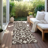 Piper Looms Chantille Floral ACN875 Chocolate Machine Washable Area Rug Runner Outdoor Lifestyle Image Feature