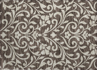 Piper Looms Chantille Floral ACN875 Chocolate Machine Washable Area Rug Scatter Main Image