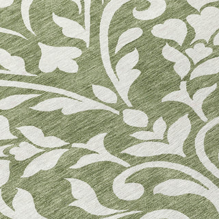 Piper Looms Chantille Floral ACN875 Fern Machine Washable Area Rug Swatch Image