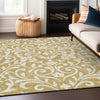 Piper Looms Chantille Floral ACN875 Gold Machine Washable Area Rug Lifestyle Image Feature
