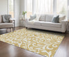 Piper Looms Chantille Floral ACN875 Gold Machine Washable Area Rug Lifestyle Image Feature